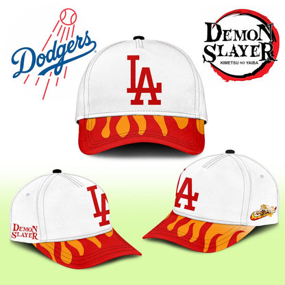 LA Dodgers x Demon Slayer Rengoku Kyōjurō Slayer Baseball Jersey