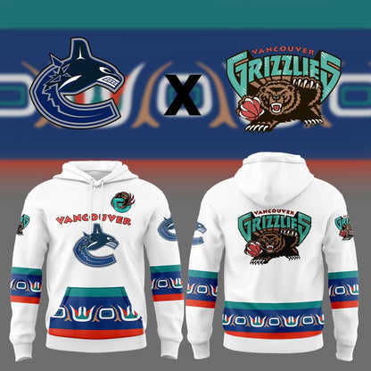 Limited Edition Vancouver Canucks x Memphis Grizzlies V2 Hoodie | UP54