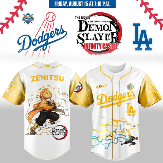 LA vs Demon slayer Agatsuma Zenitsu Baseball Jersey
