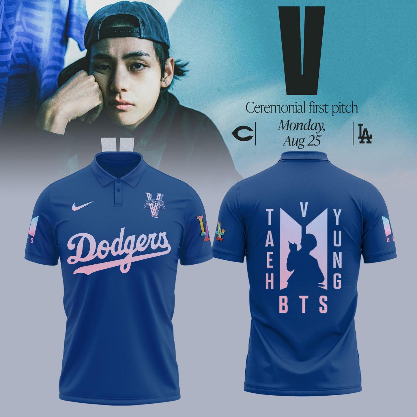 LA Dodgers x V BTS Limited Edition Polo-4