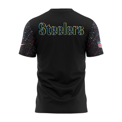 Men’s Black Pittsburgh Steelers 2025 Crucial Catch Club Pullover T-shirt