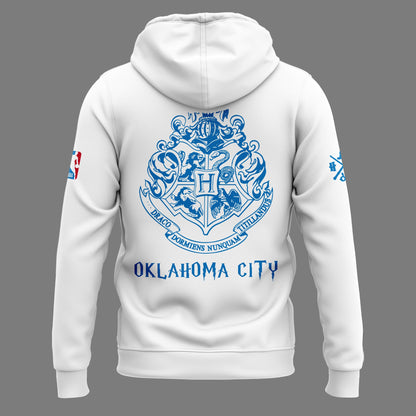 Special New Oklahoma City Thunder x Harry Potter Night White ZipHoodie 2025
