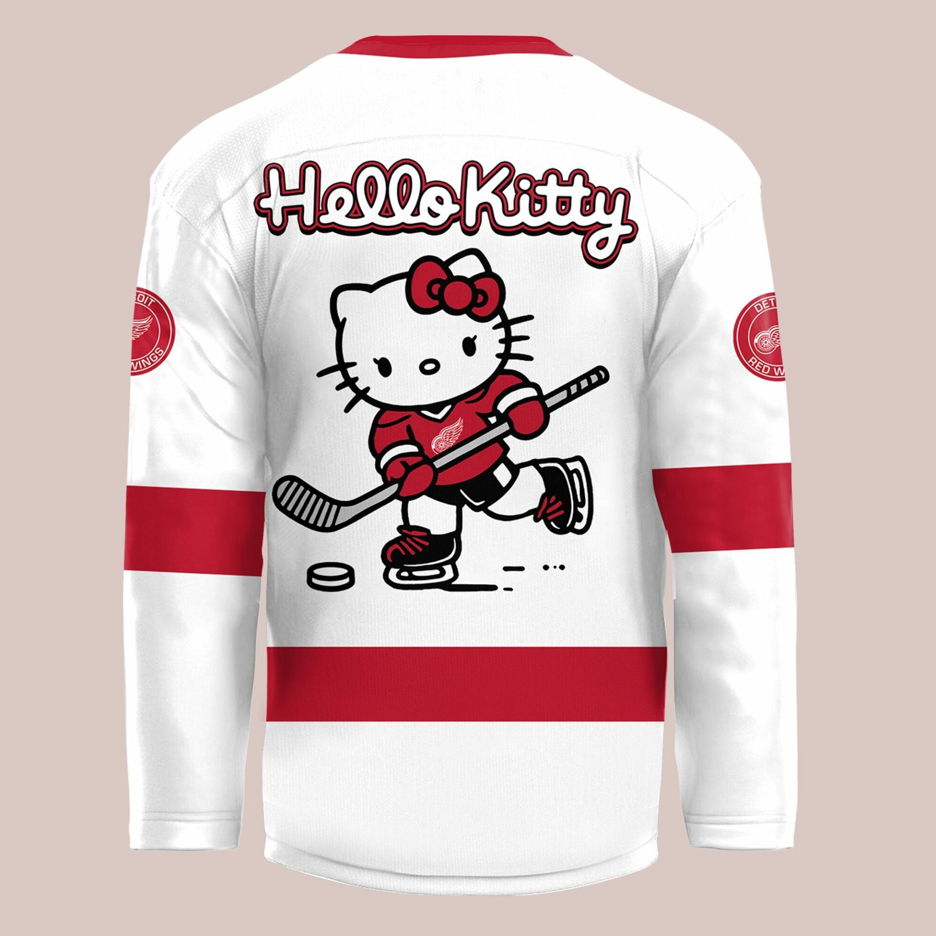 Detroit Red Wings X Hello Kitty White Hockey Jersey