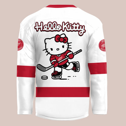 Detroit Red Wings X Hello Kitty White Hockey Jersey