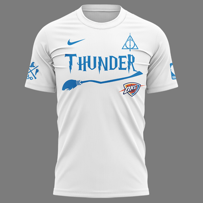 Special New Oklahoma City Thunder x Harry Potter Night White T-Shirt 2025