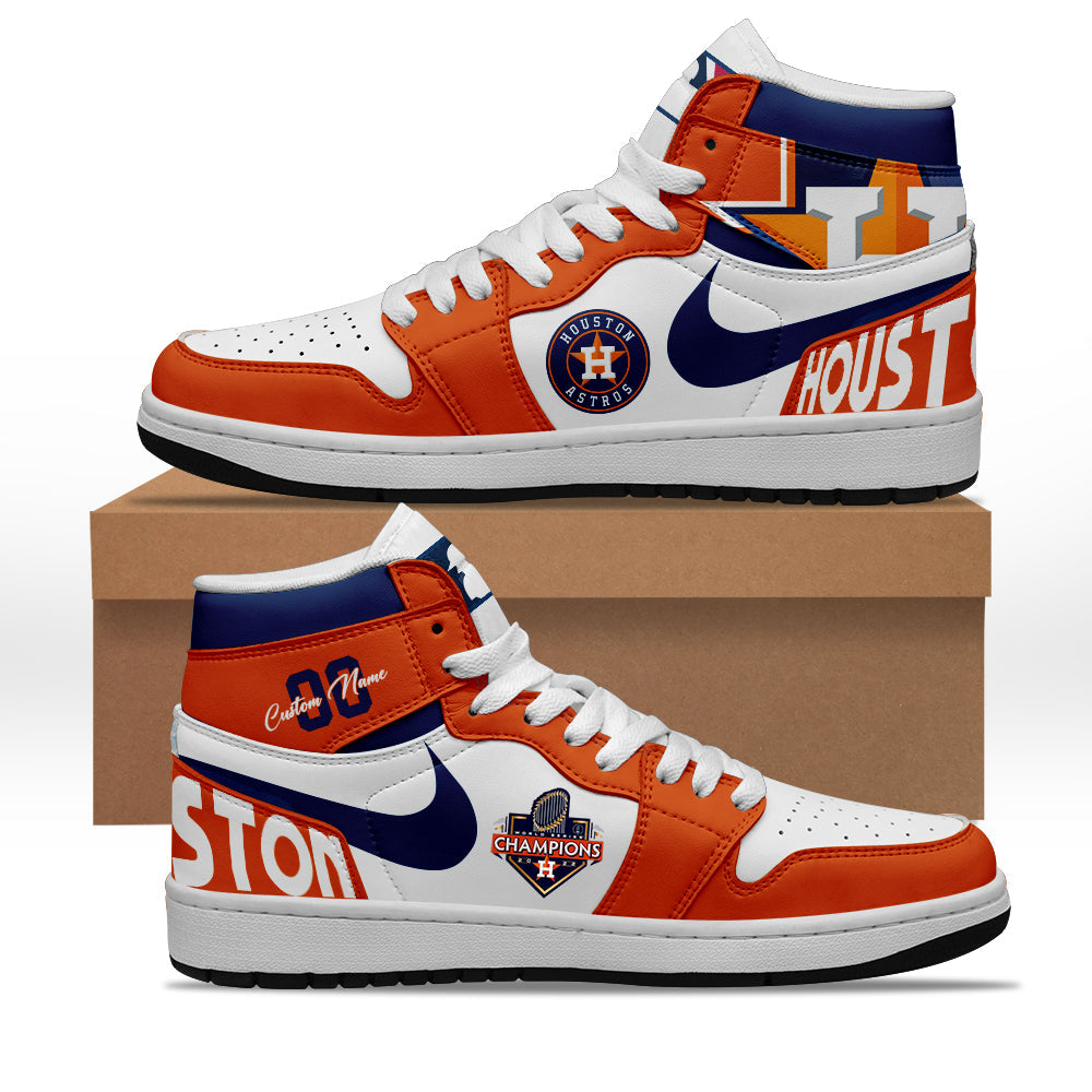 MLB  Houston Astros Air Jordan 1 Custom Champions 2023 limited | LD51