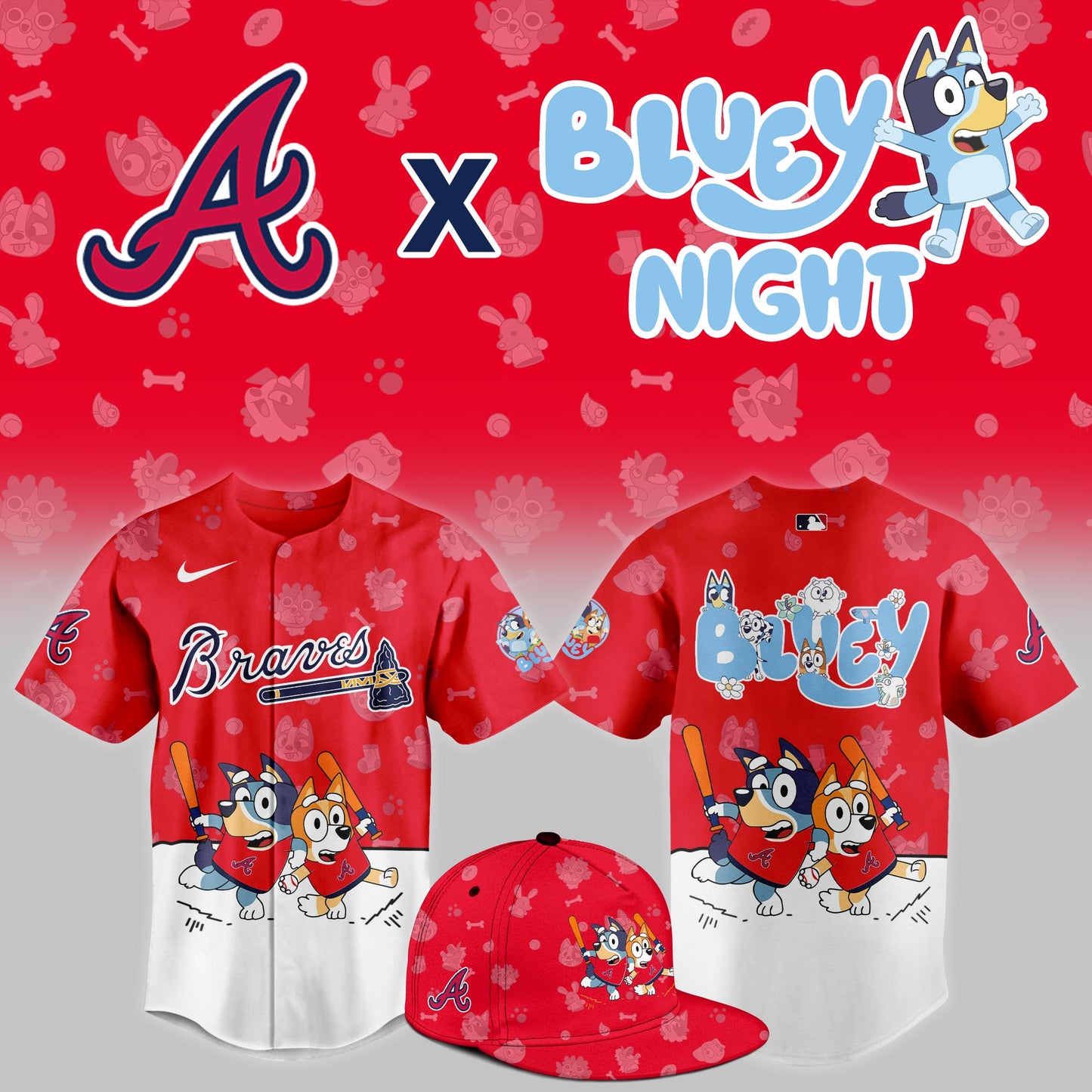 Atlanta Braves 2025 Bluey Night Limited Jersey | TX49