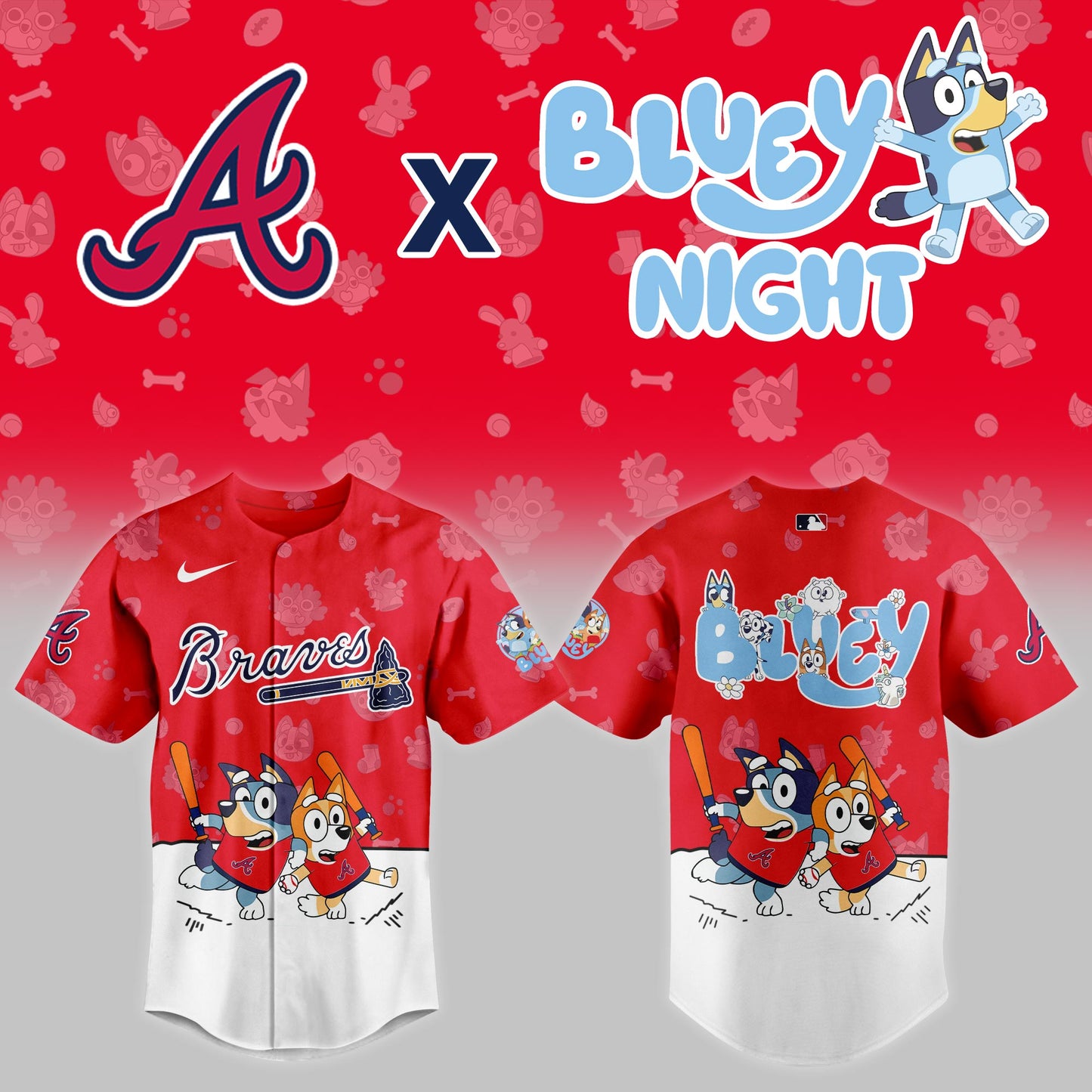 Atlanta Braves 2025 Bluey Night Limited Jersey | TX49