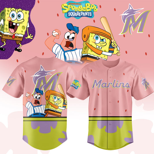 Miami Marlins SpongeBob SquarePants Night Jersey 2025