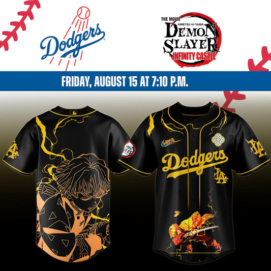 ,,LA Dodgers _ Demon Slayer Agatsuma Zenitsu Jersey 2025