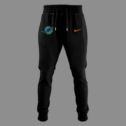 Limited Edition Dolphins Football Rivalries Teaser Logo Black Hoodie-LD2507260012