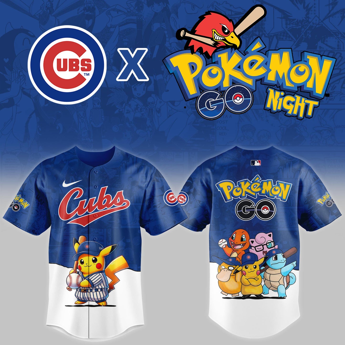 Chicago Cubs 2025 Pokémon GO Night Limited Jersey | MU26