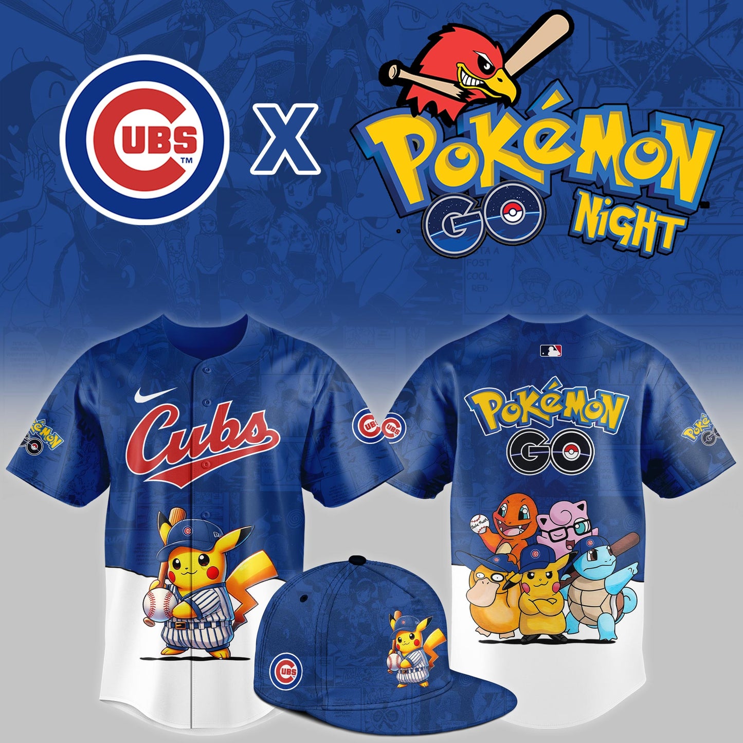 Chicago Cubs 2025 Pokémon GO Night Limited Jersey | MU26