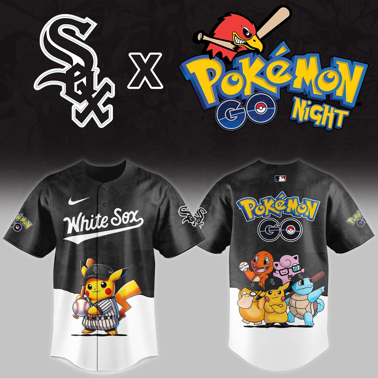 Chicago White Sox 2025 Pokémon GO Night Limited Jersey | PK56