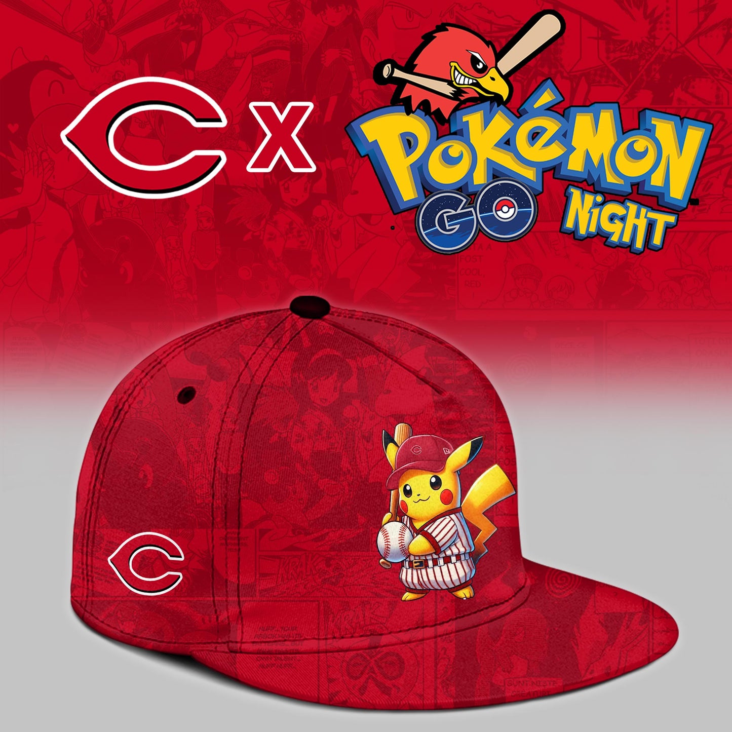 Cincinnati Reds 2025 Pokémon GO Night Limited Jersey | HQ62