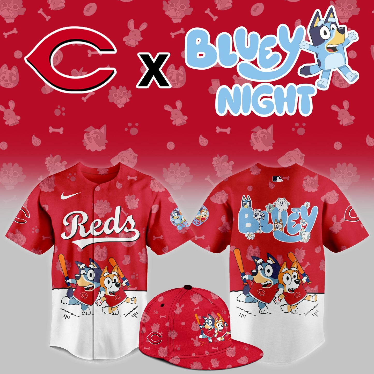 Cincinnati Reds 2025 Bluey Night Event Limited Jersey | UF67