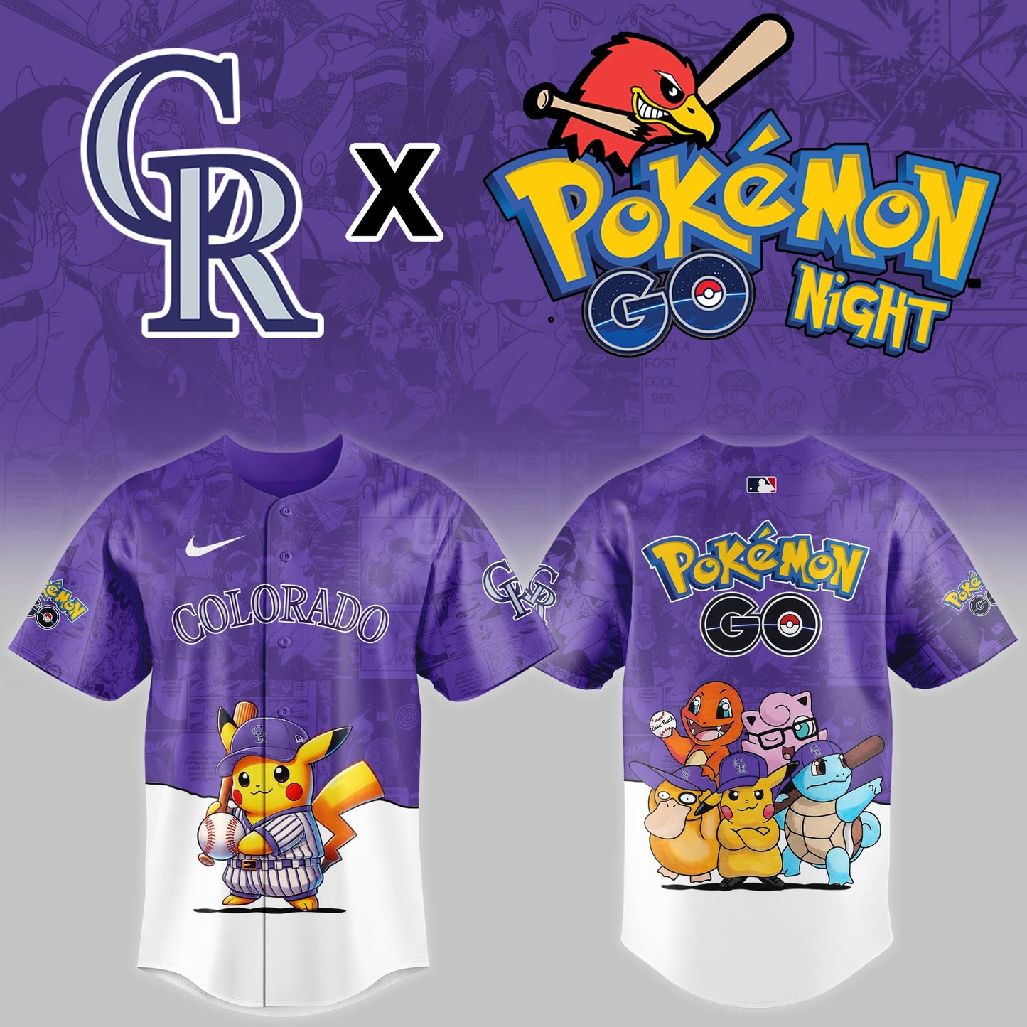 Colorado Rockies 2025 Pokémon GO Night Limited Jersey | UR62