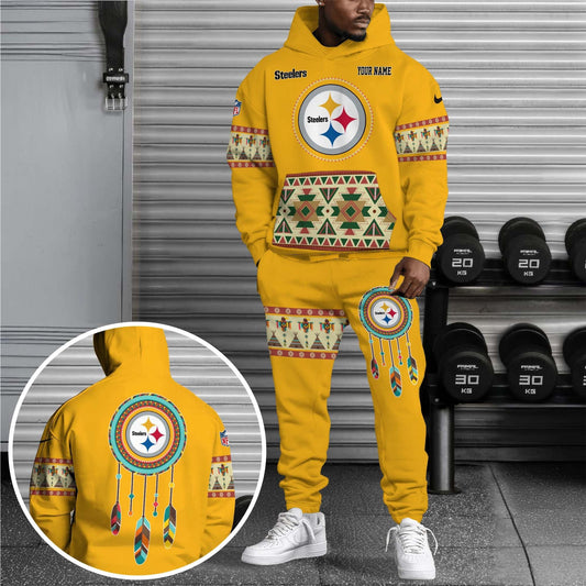 Pittsburgh Steelers Hoodie Sweatpants Set,Custom Hoodie,Sport Hoodie Sweatpants Set,Sport Gifts FOR Fan DK20