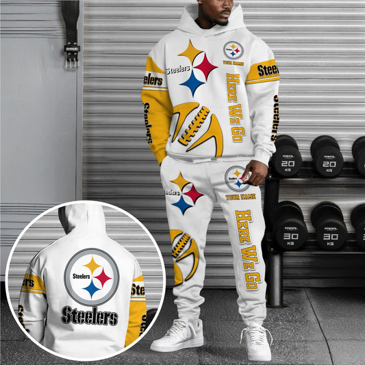 Pittsburgh Steelers Hoodie Sweatpants Set,Custom Hoodie,Sport Hoodie Sweatpants Set,Sport Gifts FOR Fan YV66