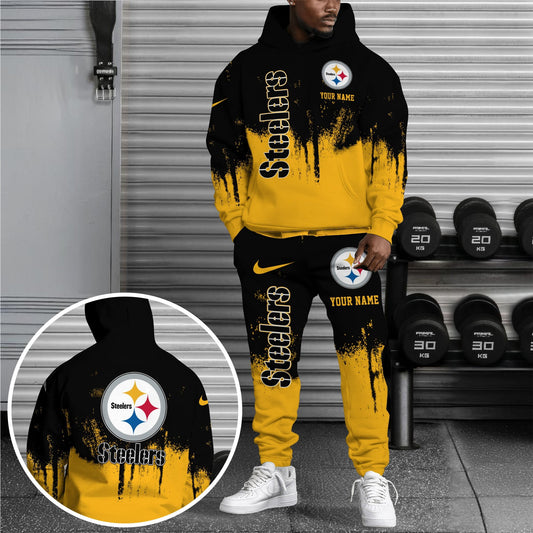 Pittsburgh Steelers Hoodie Sweatpants Set,Custom Hoodie,Sport Hoodie Sweatpants Set,Sport Gifts FOR Fan OA75