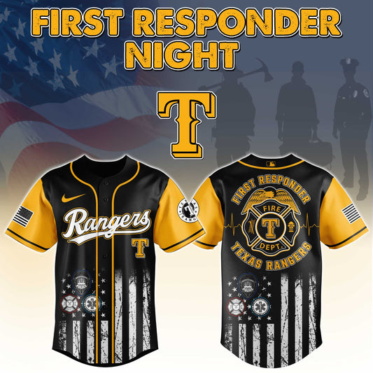 .  Texas Rangers MLB x First Responders Night Jersey Limited Edition