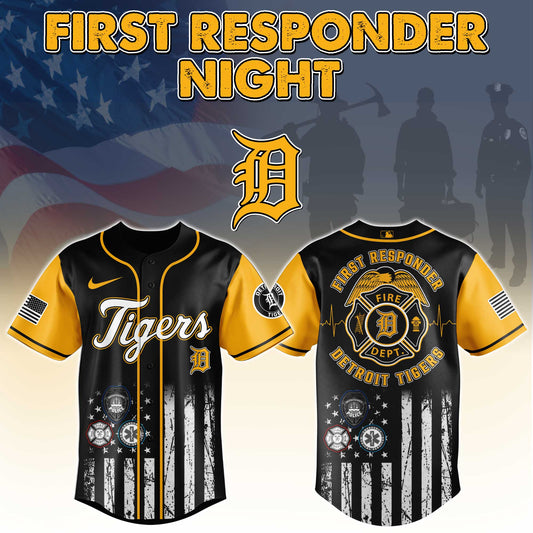 .  Detroit Tigers MLB x First Responders Night Jersey Limited Edition
