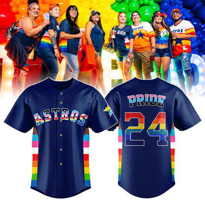 Houston Astros  PRIDE NIGHT 2024 Baseball Jersey Limited | EY81