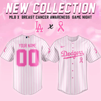 .Los Angeles Dodgers x  Breast Cancer Awareness Game Night Jersey Editons Limited