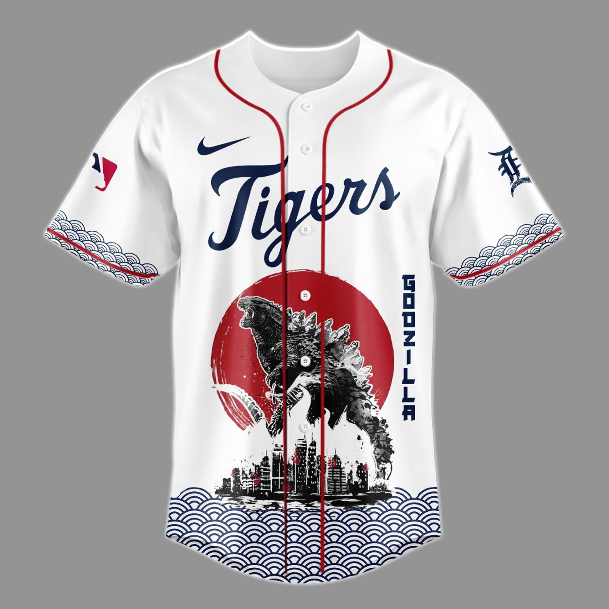 Godzilla x Detroit Tigers Japan Limited Japan Edition Jersey