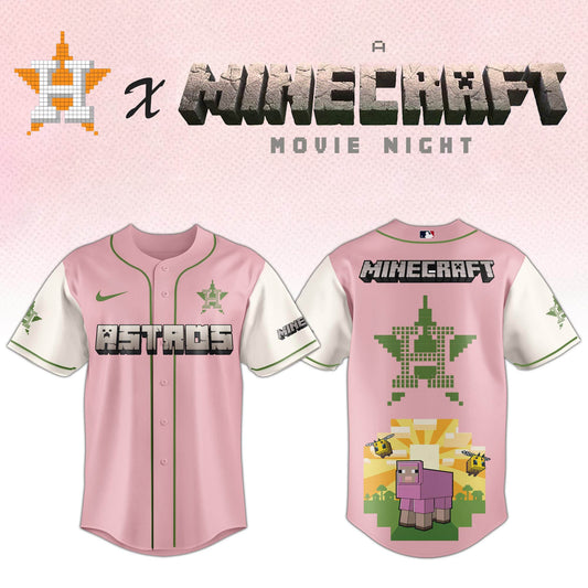 ,Houston Astros MLB x A MINECRAFT MOVIE Night Jersey Editions Limited 02