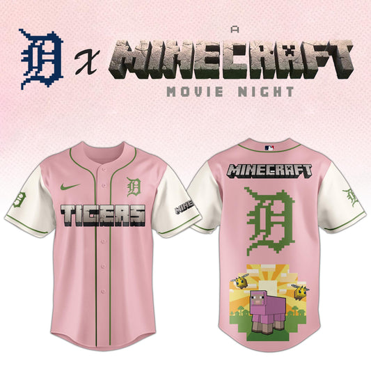 ,Detroit Tigers MLB x A MINECRAFT MOVIE Night Jersey Editions Limited 02