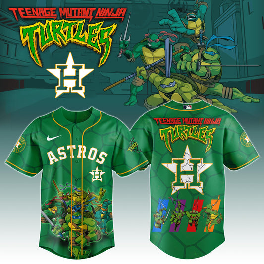 .  Houston Astros MLB Ninja Turtle Night Special Edition Jersey 2025