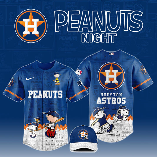 Unisex Houston Astros PEANUTS 75th Anniversary Jersey Limited Editons | EB31