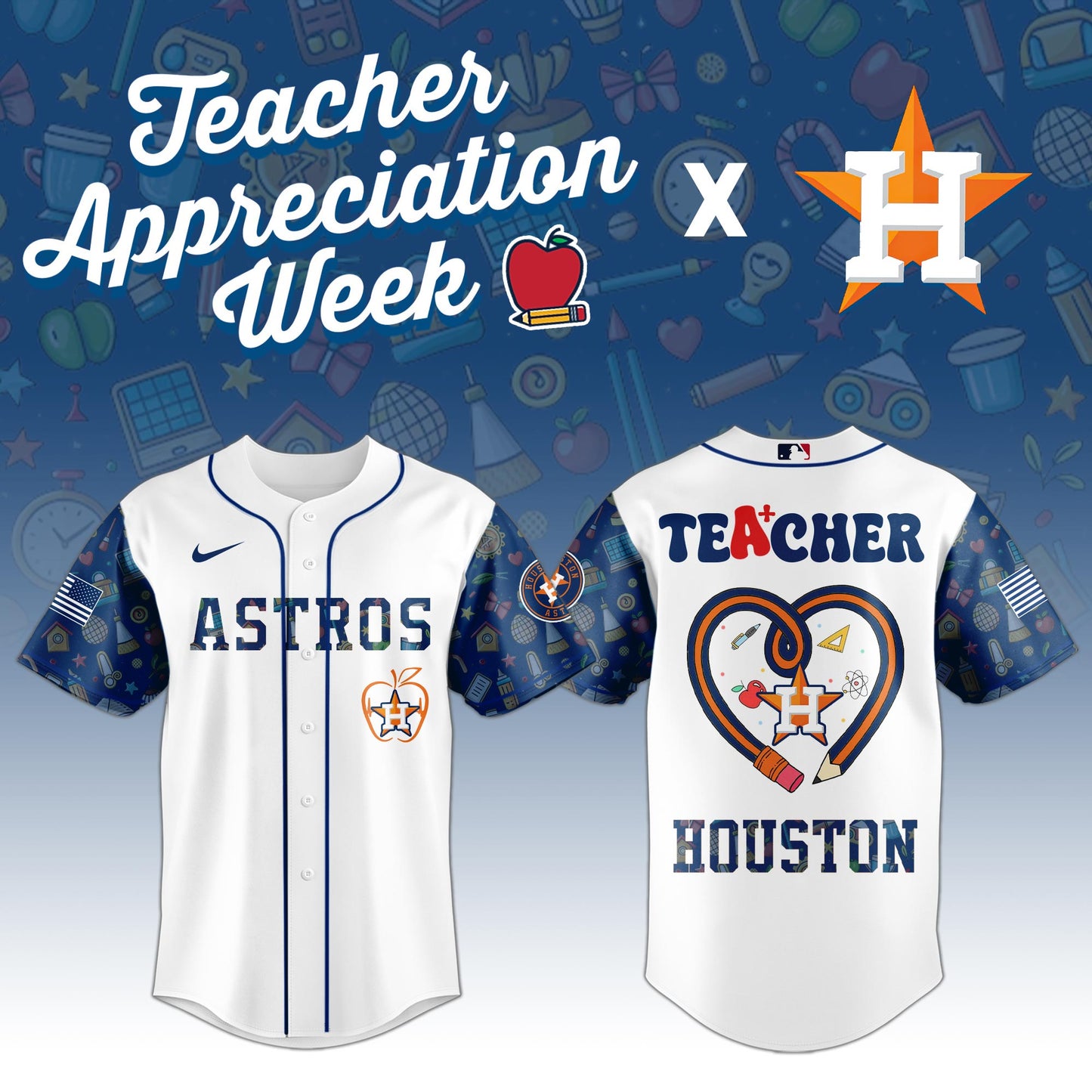 .     Houston Astros MLB X Teacher Appreciation Week Edition Jersey 2025