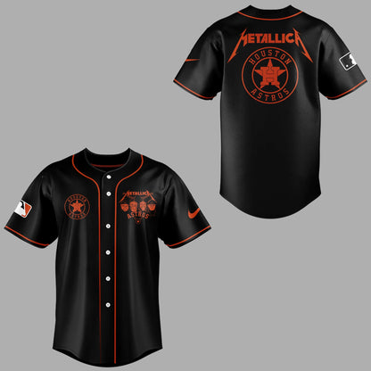 Limited Edition Astros Baseball Metallica Night Jersey-KC04232563