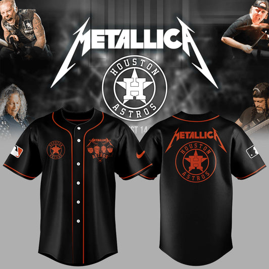 Limited Edition Astros Baseball Metallica Night Jersey-KC04232563