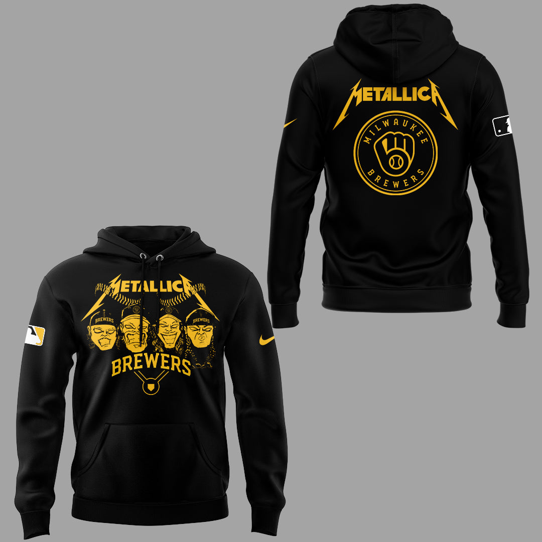 Limited Edition Brewers Baseball Metallica Night Hoodie-KC04242542