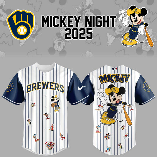 Limited Edition Brewers Baseball MM Night Jersey-KC04292515