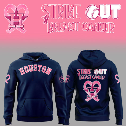 Limited Edition Houston Baseball Strike Out Cancer Hoodie-KC07122537