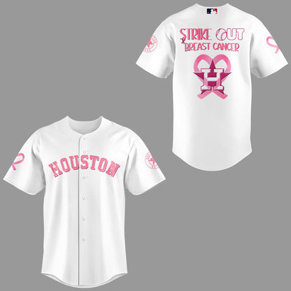 Limited Edition Houston Baseball Strike Out Cancer Jersey-KC07122538