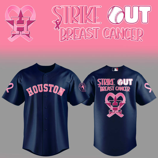 Limited Edition Houston Baseball Strike Out Cancer Jersey-KC07122539
