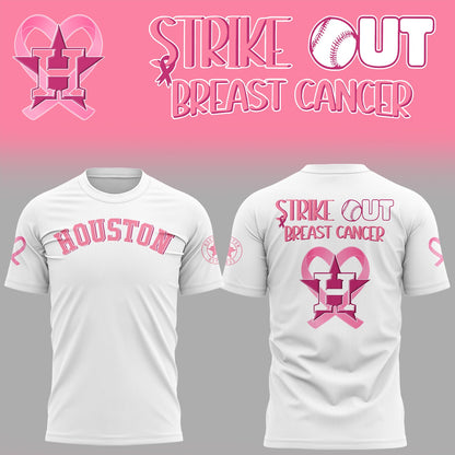 Limited Edition Houston Baseball Strike Out Cancer TShirt-KC07122542