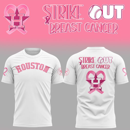 Limited Edition Houston Baseball Strike Out Cancer TShirt-KC07122542