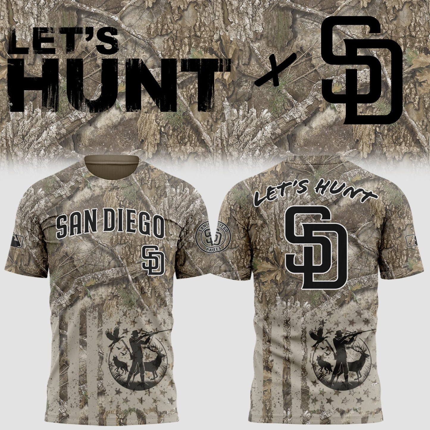 Limited Edition Padres Baseball Hunting Night T-Shirt