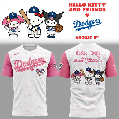 Limited Edition Dodgers x Hello Kitty And Friends 2025 T-Shirt
