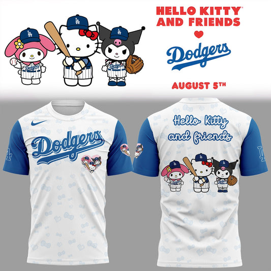 Limited Edition Dodgers x Hello Kitty And Friends 2025 T-Shirt