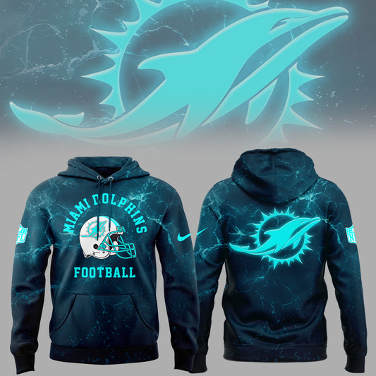 Limited Edition Dolphins Football Special Logo X Hoodie-KC08192525
