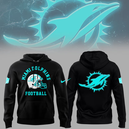 Limited Edition Dolphins Football Special Logo Hoodie-KC08192526