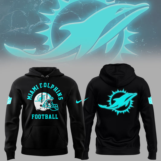 Limited Edition Dolphins Football Special Logo Hoodie-KC08192526