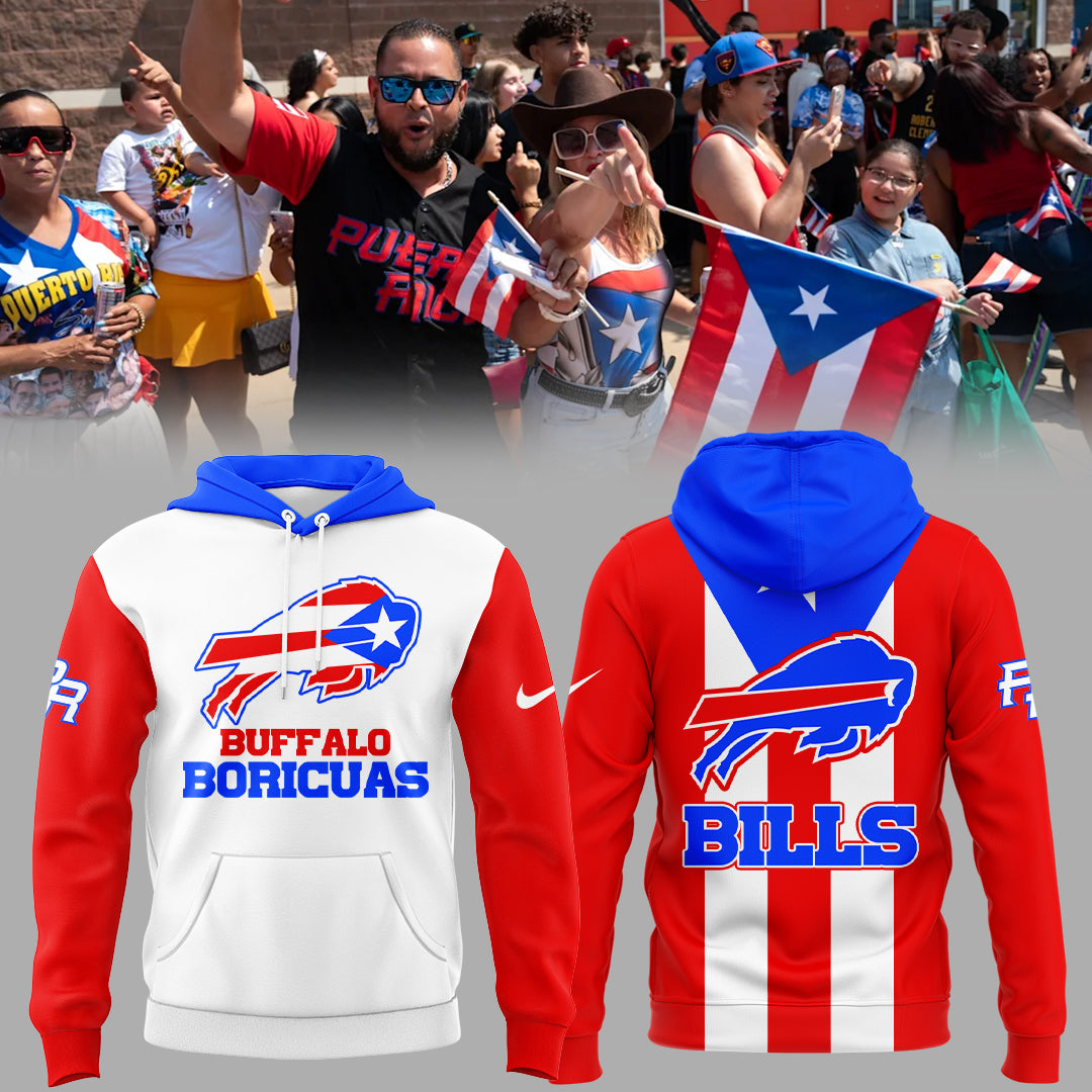 Limited Edition Buffalo Bills Puerto Rican Hoodie-KC08192534